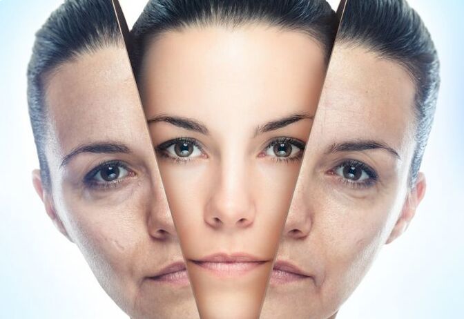 O proceso de eliminación de cambios relacionados coa idade na pel da cara